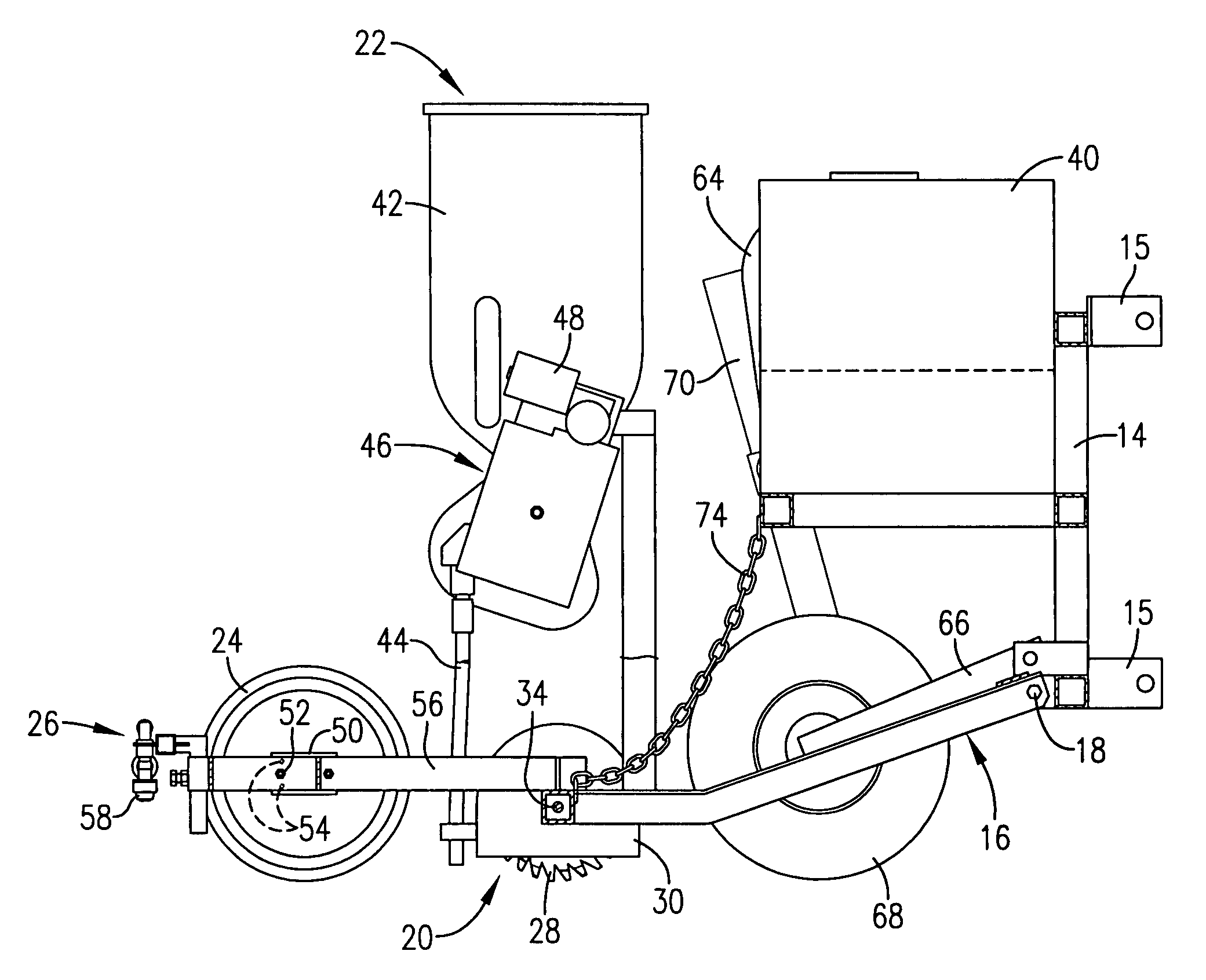Method and equipment for interseeding an area of ground to convert the existing vegetation or to improve the quality of the existing vegetation