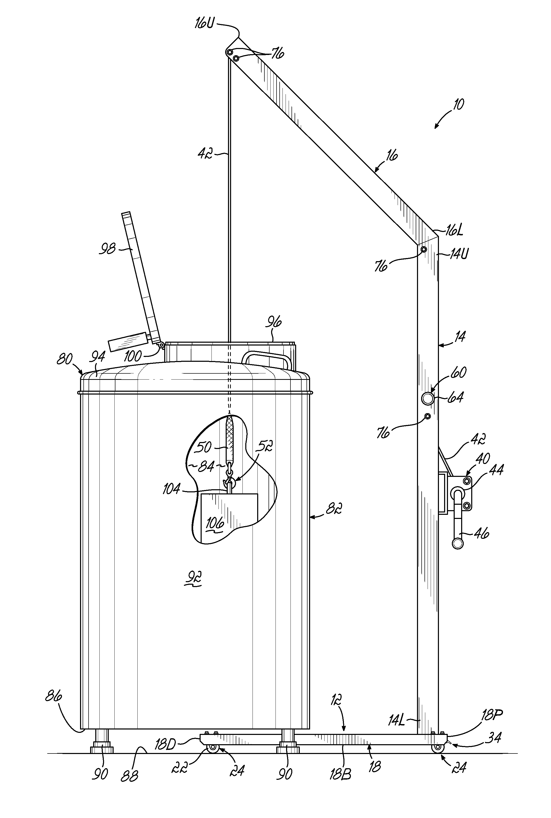 Method for retrieving storage racks from a tank freezer using a retrieval crane, and related combinations