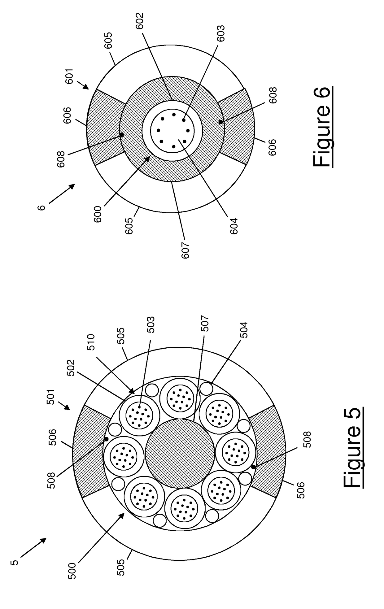 Optical cable for terrestrial networks