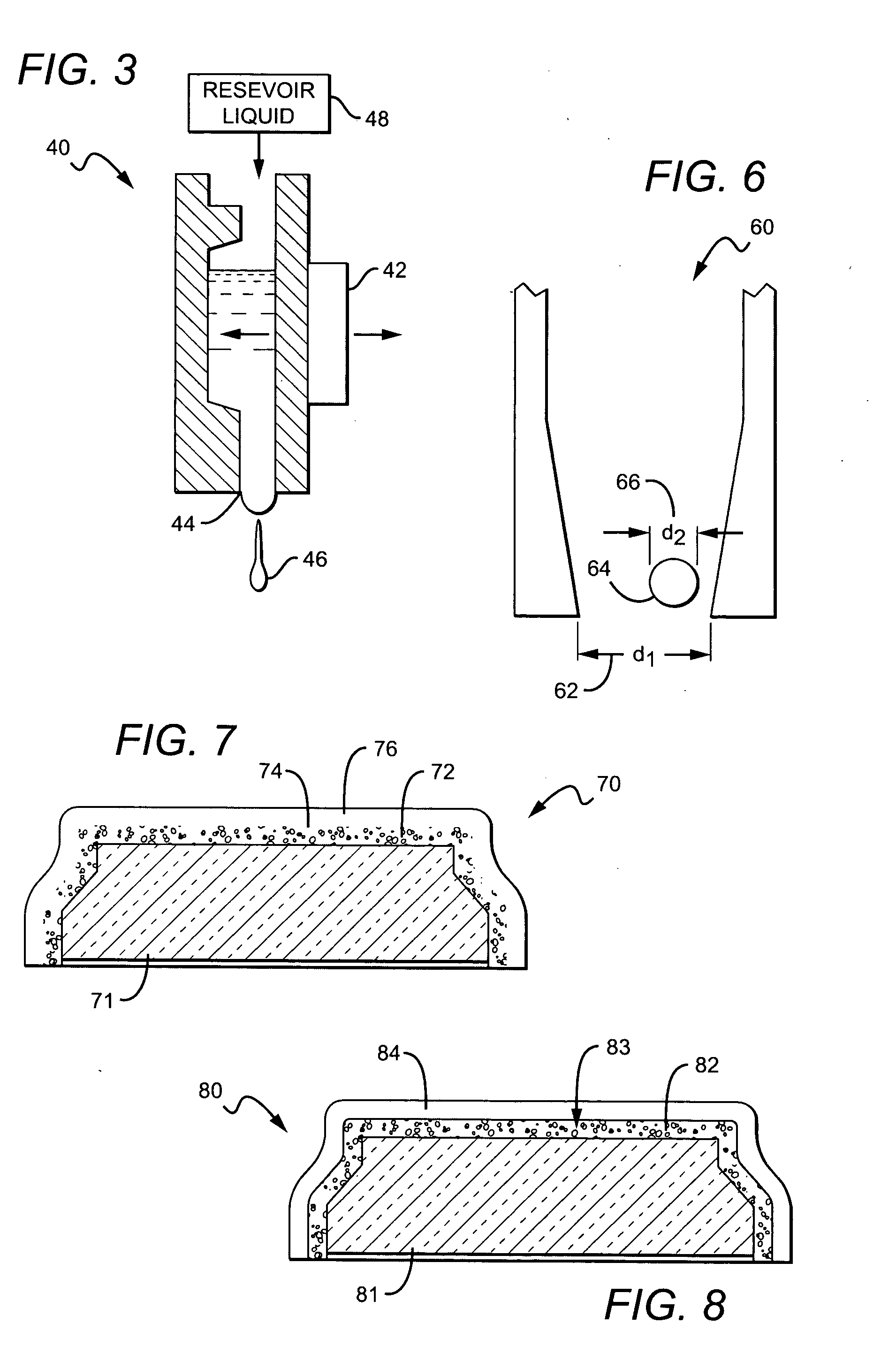 Method for coating semiconductor device using droplet deposition