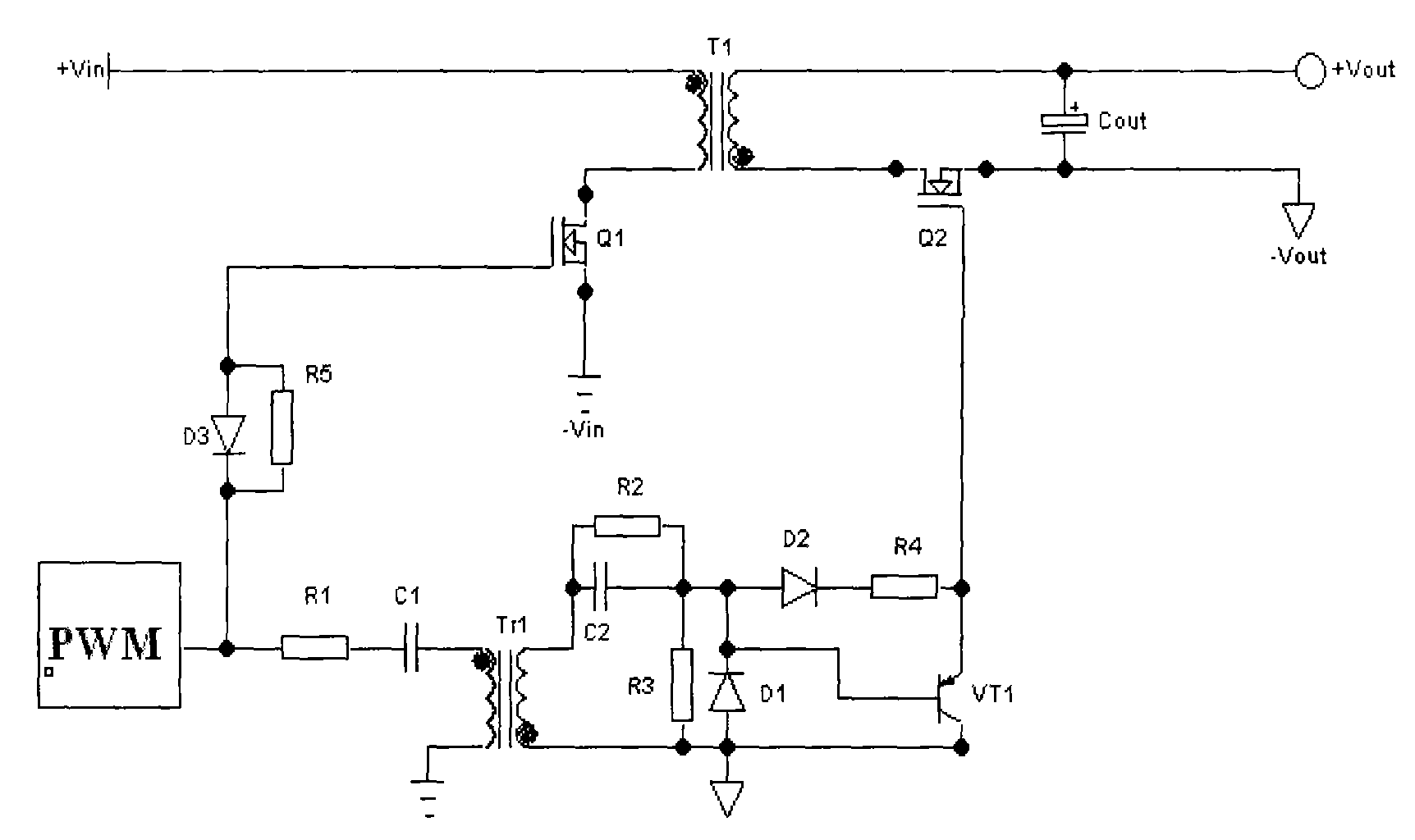 Synchronous rectification driving circuit of flyback circuit