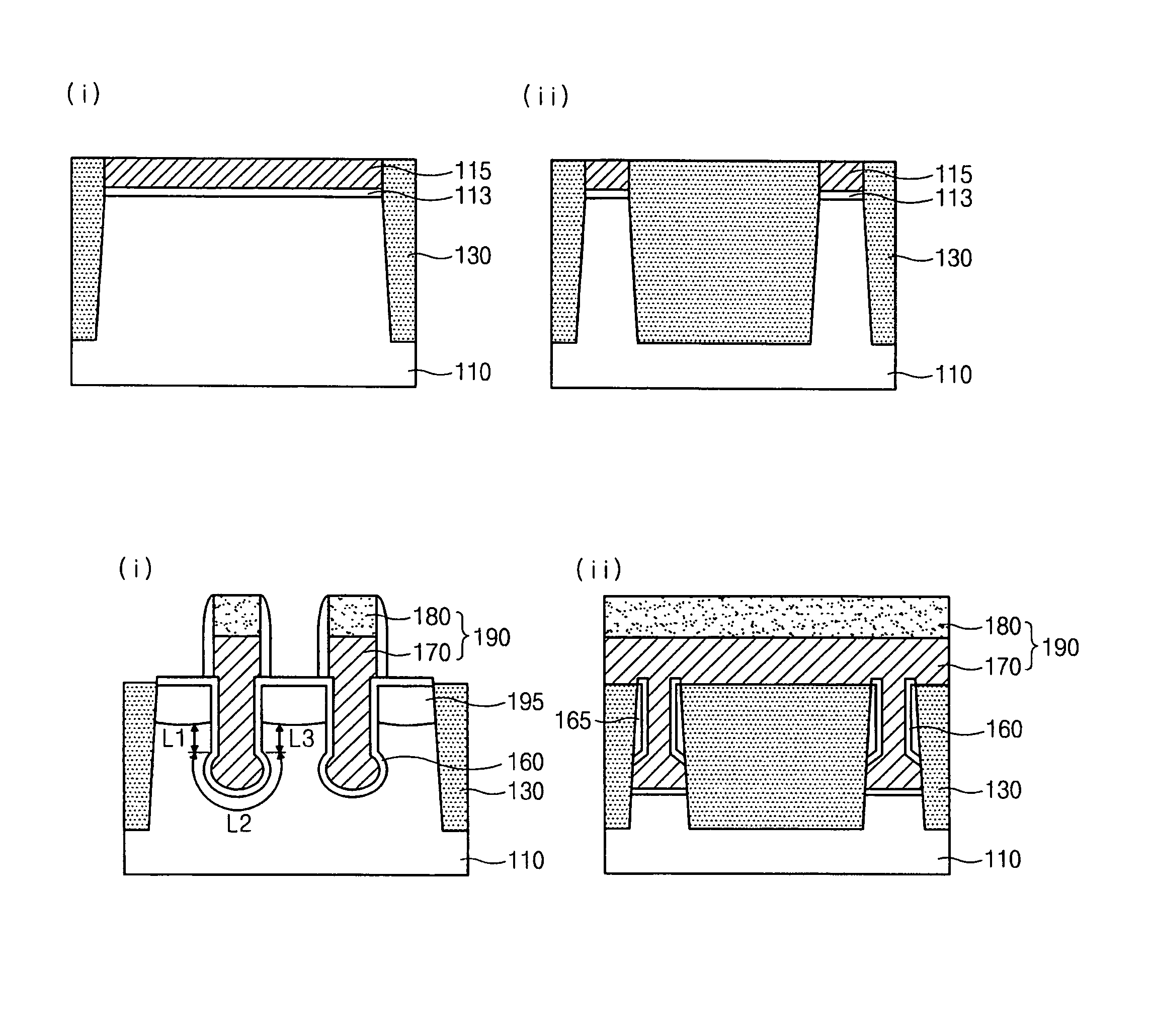 Semiconductor device with increased channel area and decreased leakage current