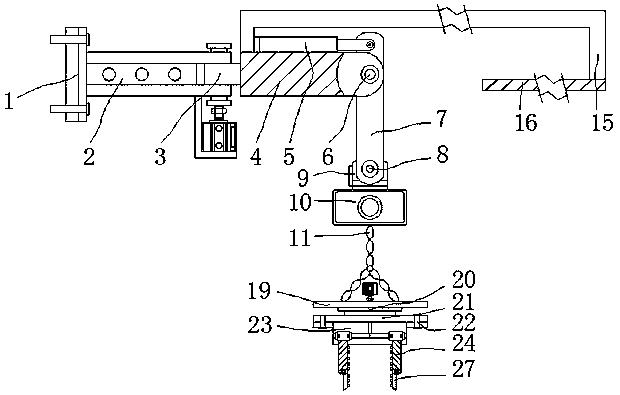 Robot clamp with functions of automatic object discharging and direction adjusting