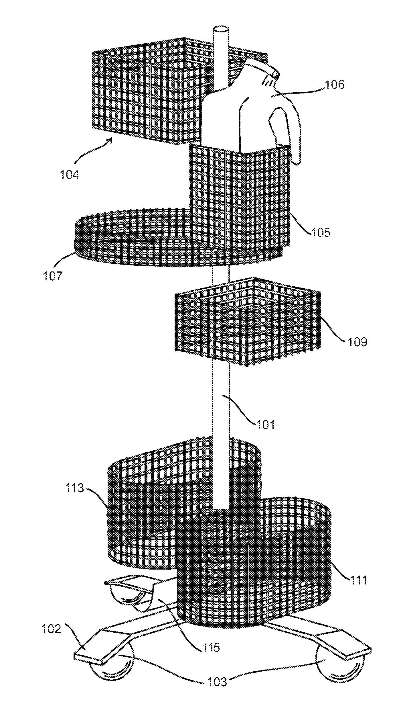 Method for caring for a bedbound patient using a portable bedside toileting storage system