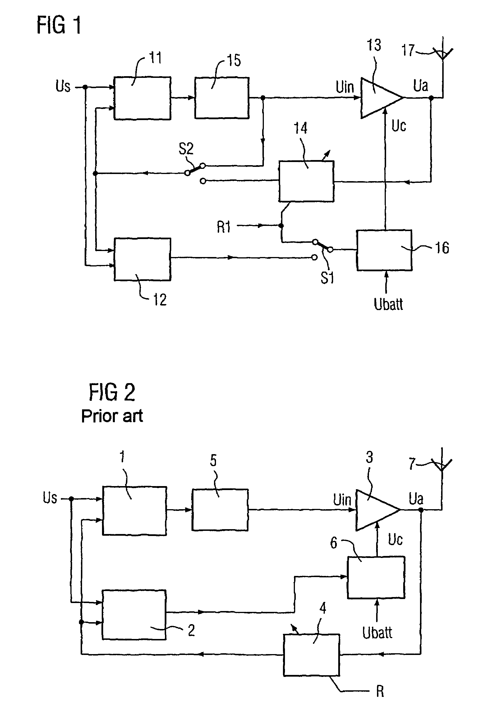 Circuit arrangement for switching a mobile radio transmitter between two modulation modes