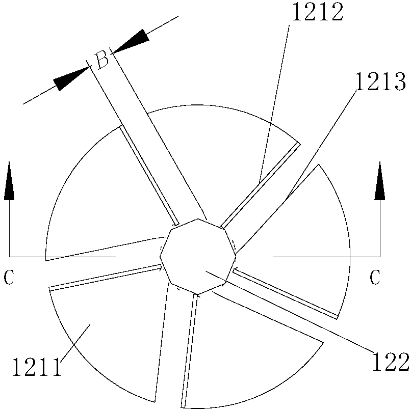 Self-rotating spraying device and washing machine