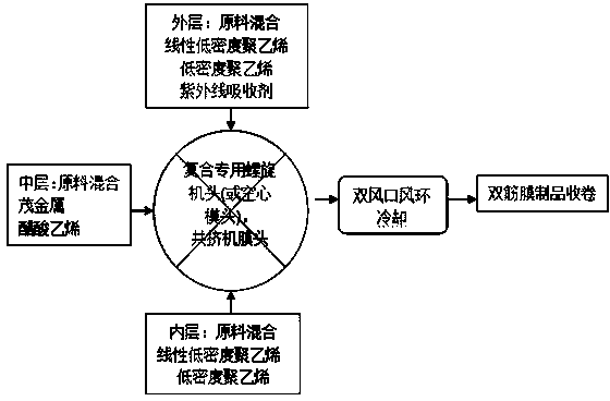 Double-reinforced mulching film and manufacturing method thereof