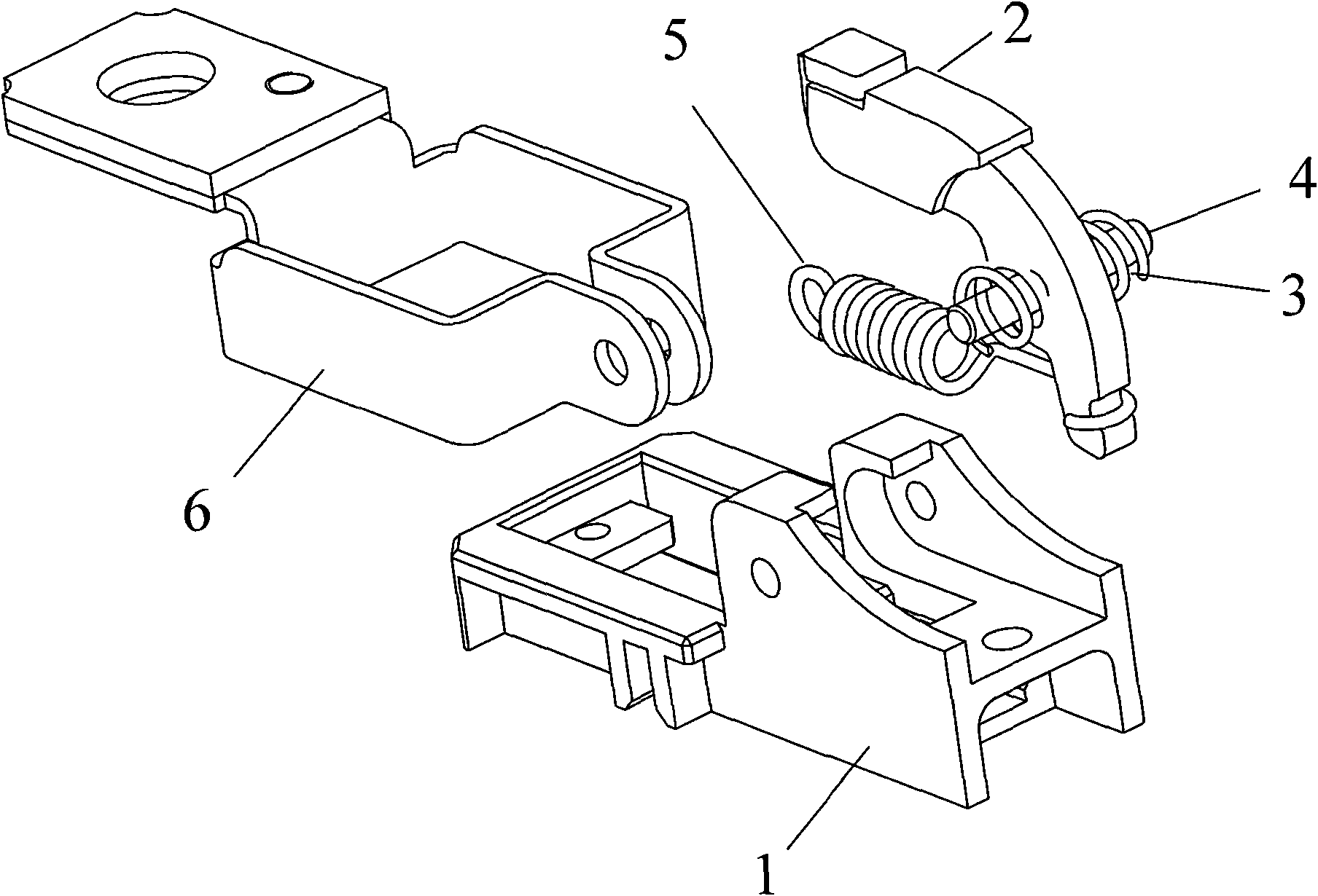 Repulsive clamping static contact structure of low-voltage circuit breaker