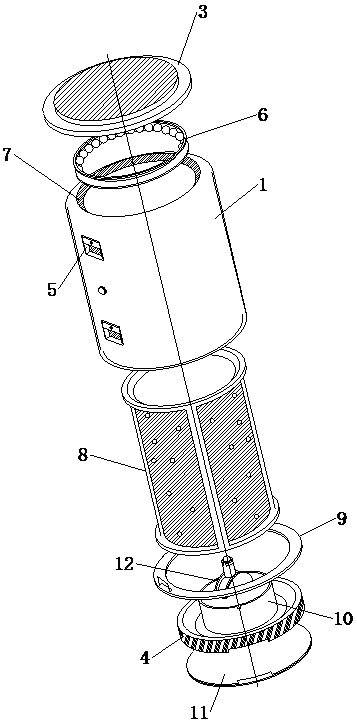 A shock-proof portable self-stirring cup