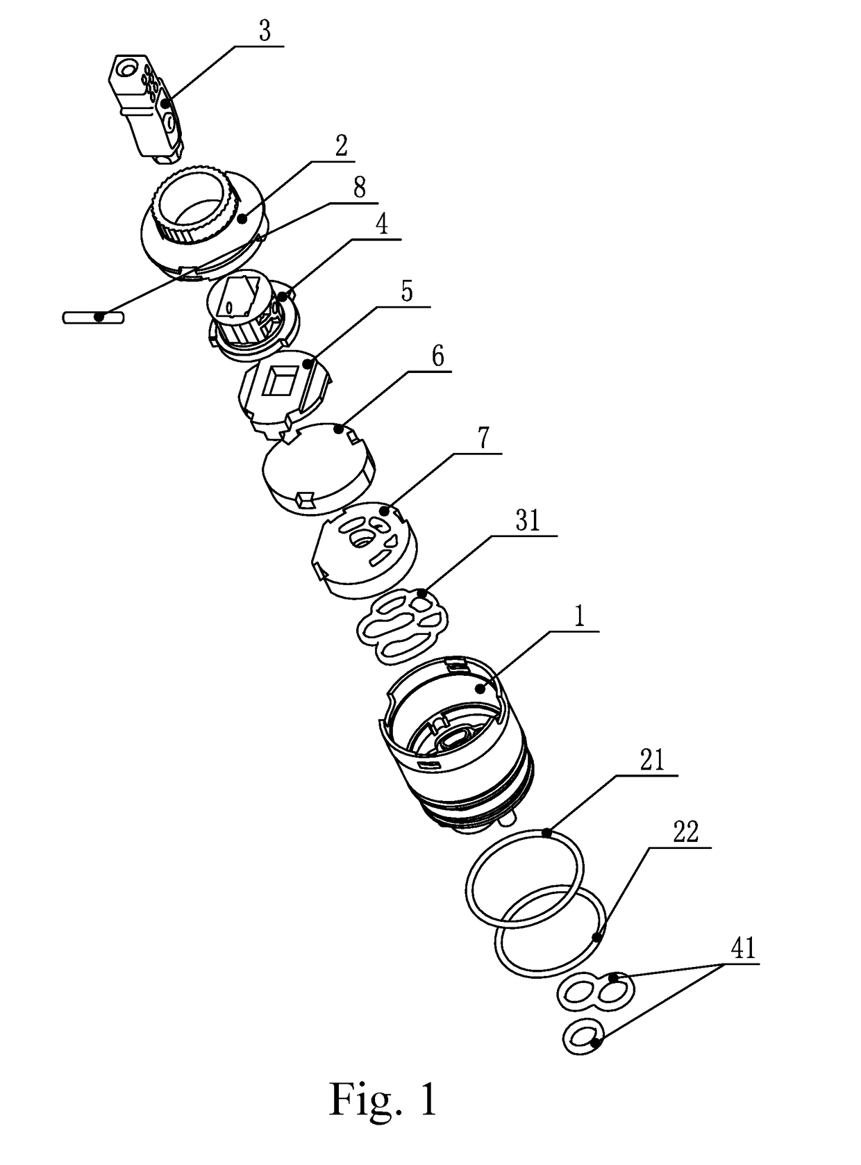 Multi-function valve core with drinking water control function