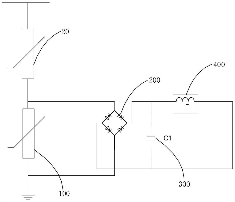 Overvoltage counting circuit and lightning arrester system