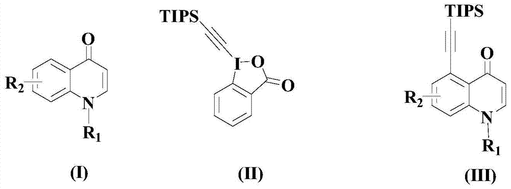 A kind of synthetic method of alkyne-substituted quinolinone compound of pharmaceutical intermediate