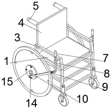 Medical rehabilitation hand-operated anti-backward-bending wheelchair