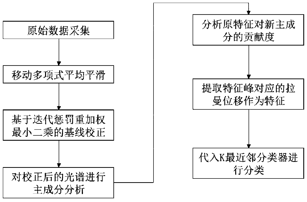 Pork and beef classification method based on Raman spectrum