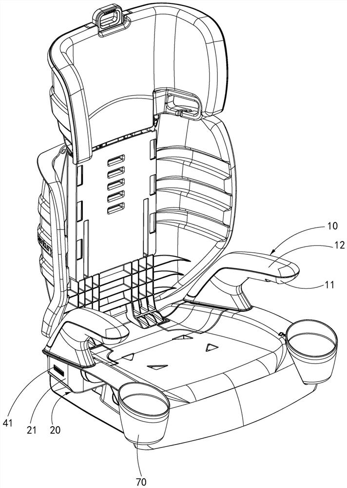 Fixing device for armrest of automobile seat and automobile seat