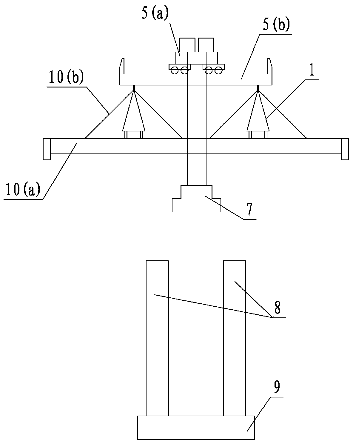 Three-working-face bridge erecting machine capable of achieving longitudinal and transverse splicing and bent cap shortcut-free segment splicing method
