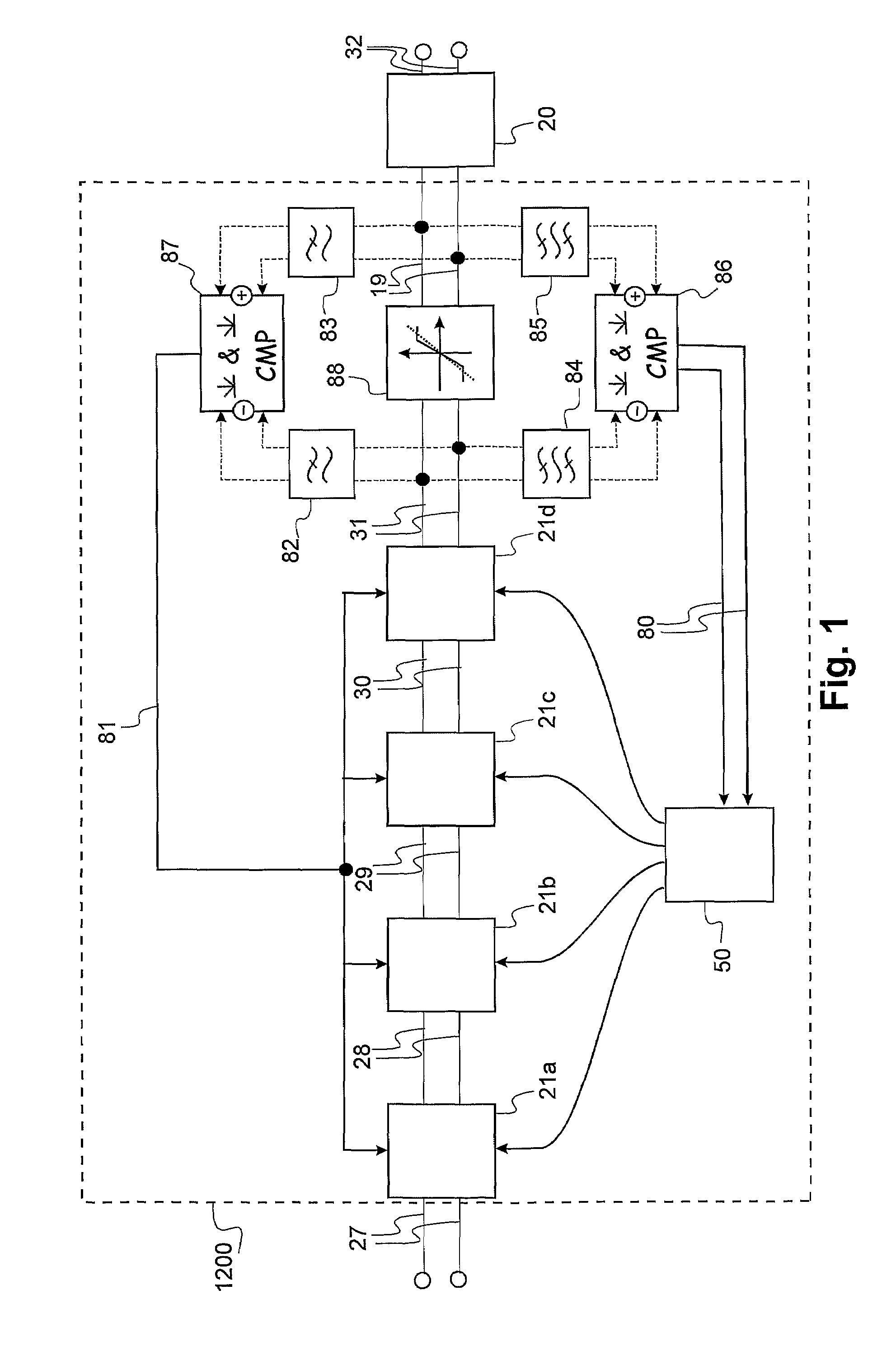 Multistage tuning-tolerant equalizer filter with improved detection mechanisms for lower and higher frequency gain loops