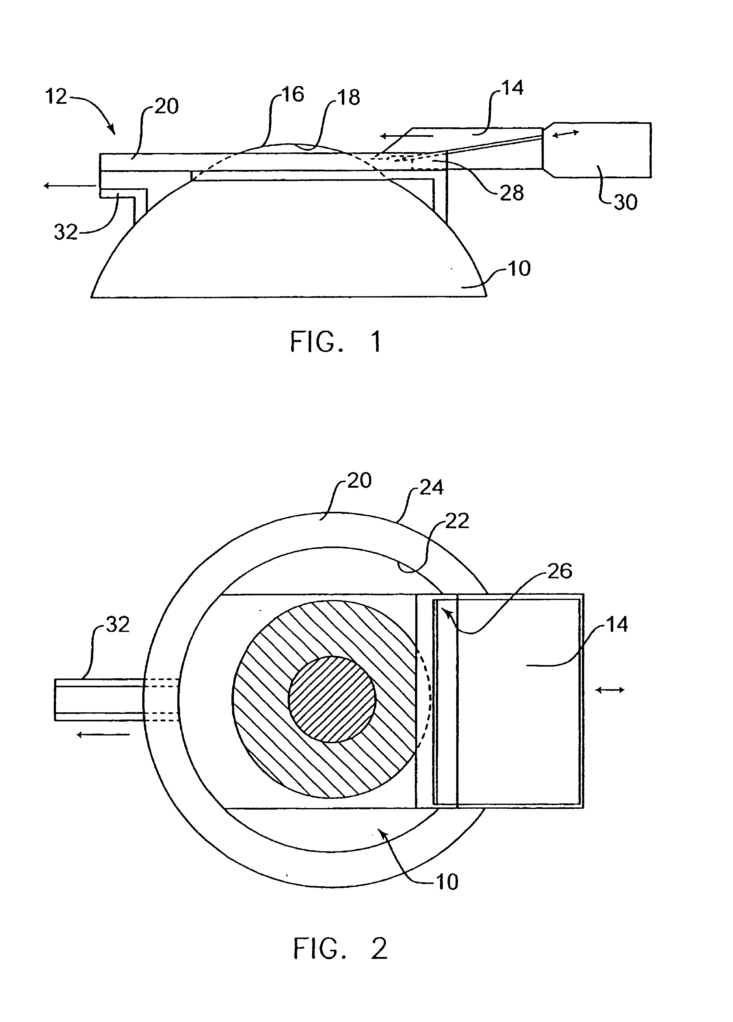 Device for separating the epithelium layer from the surface of the cornea of an eye