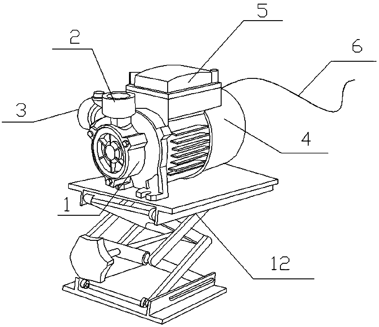 Novel rotatable and liftable water pump