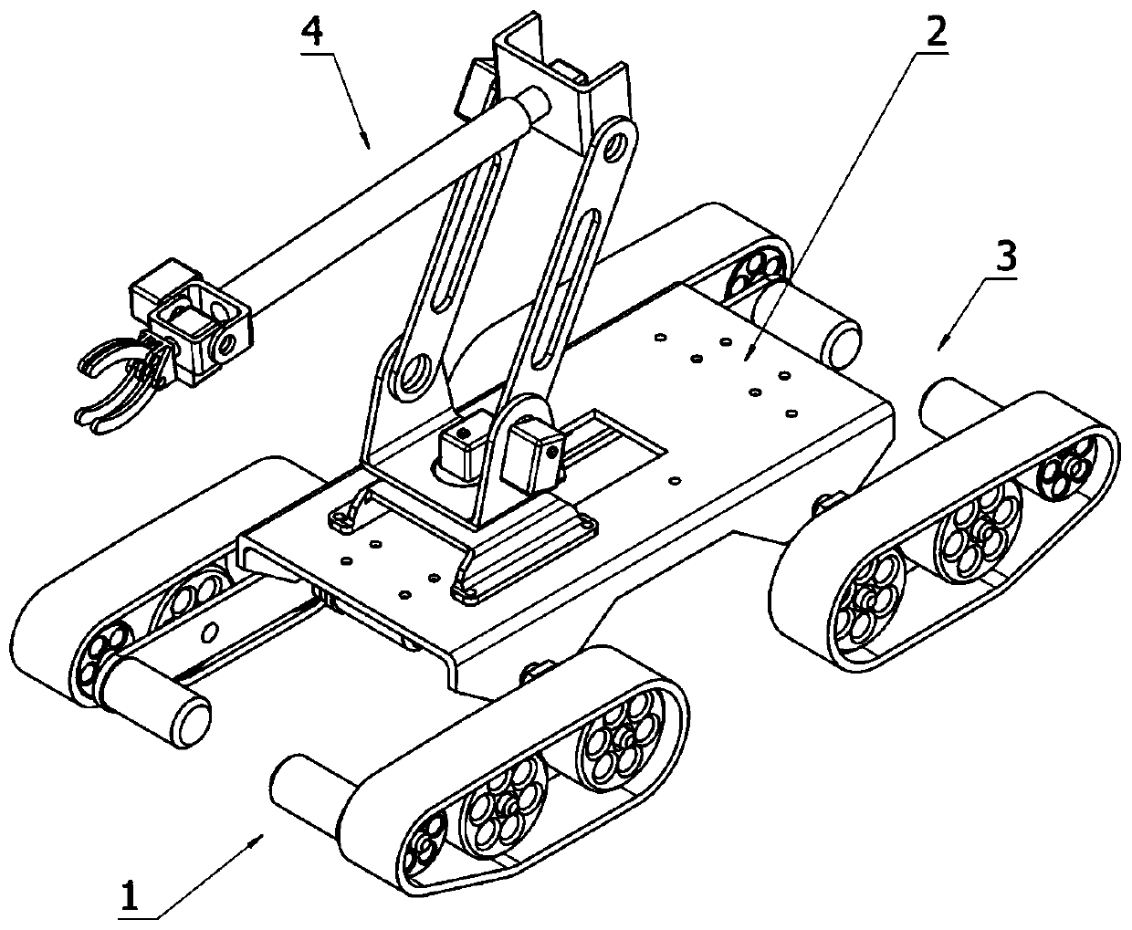 Crawler-type robot with function of climbing stairs