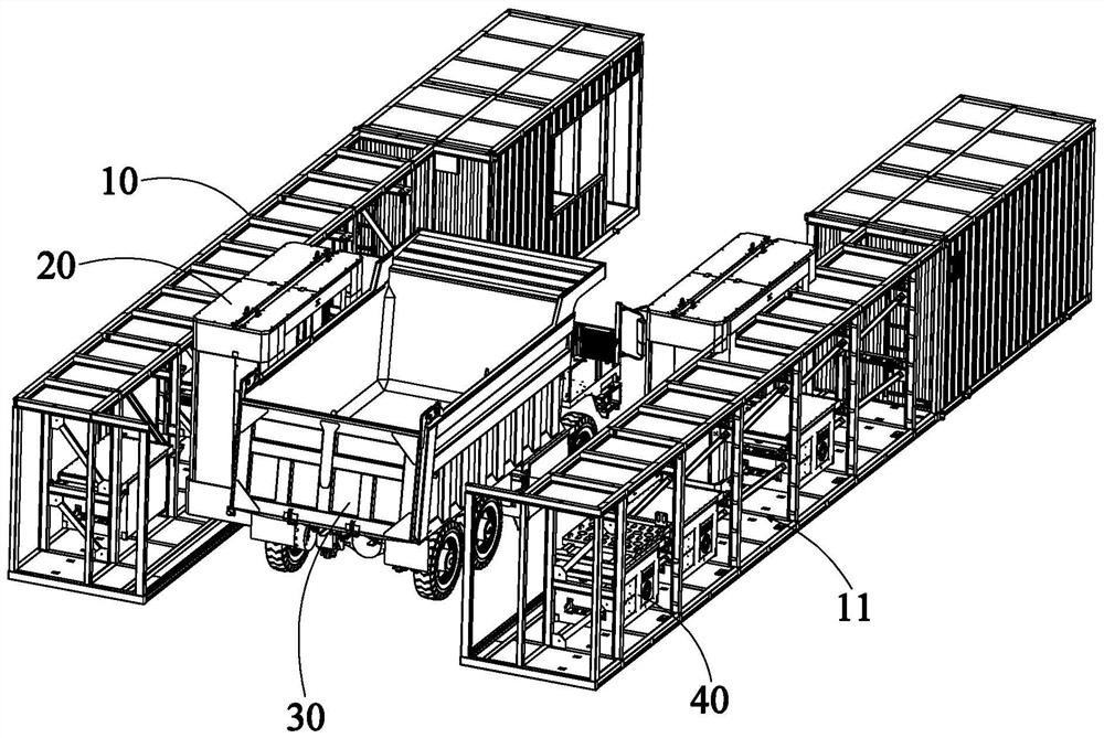 Heavy-load battery replacing robot, battery replacing method and battery replacing system