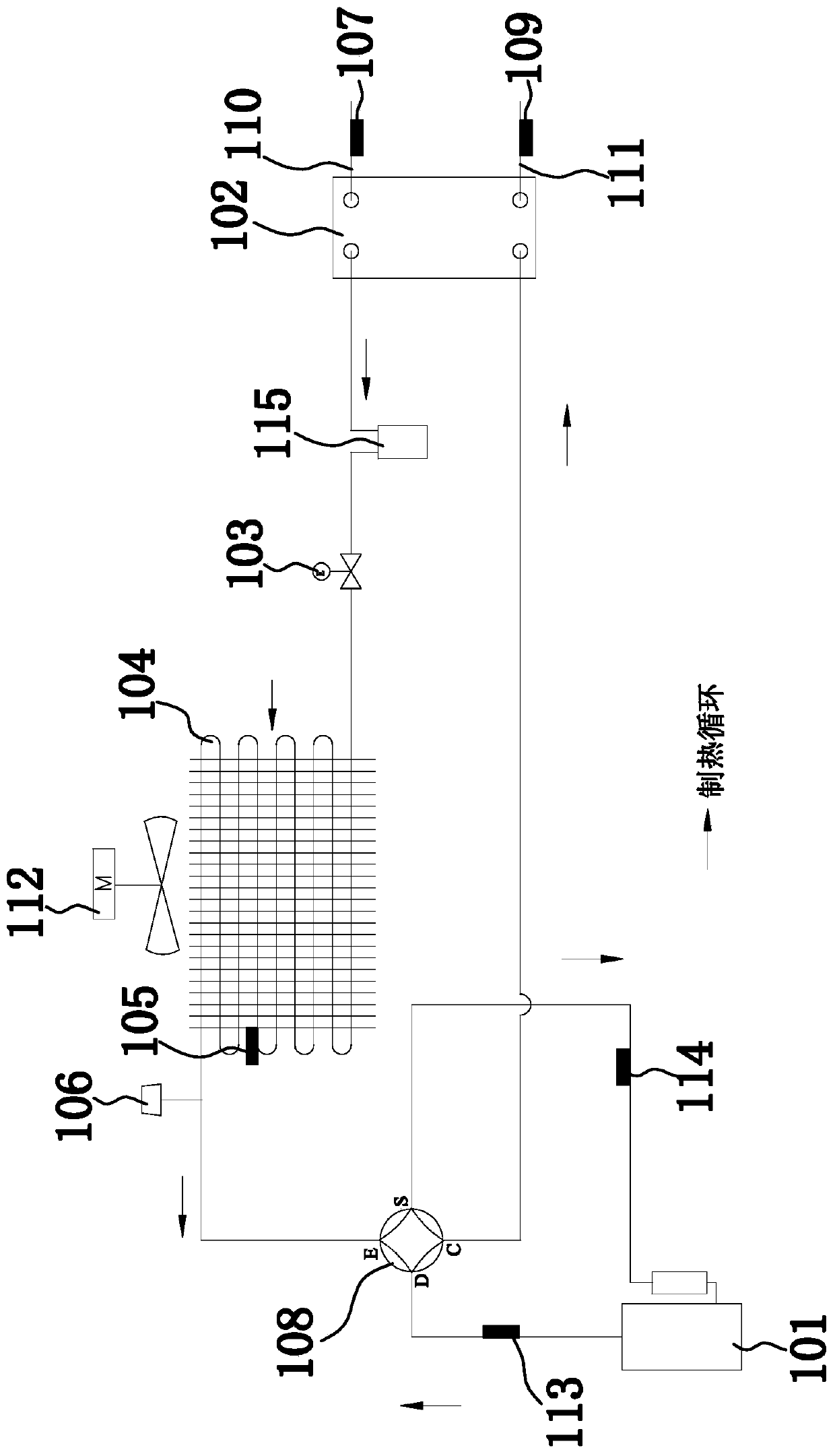 Heat pump system and judgment method for defrosting retreat of heat pump system