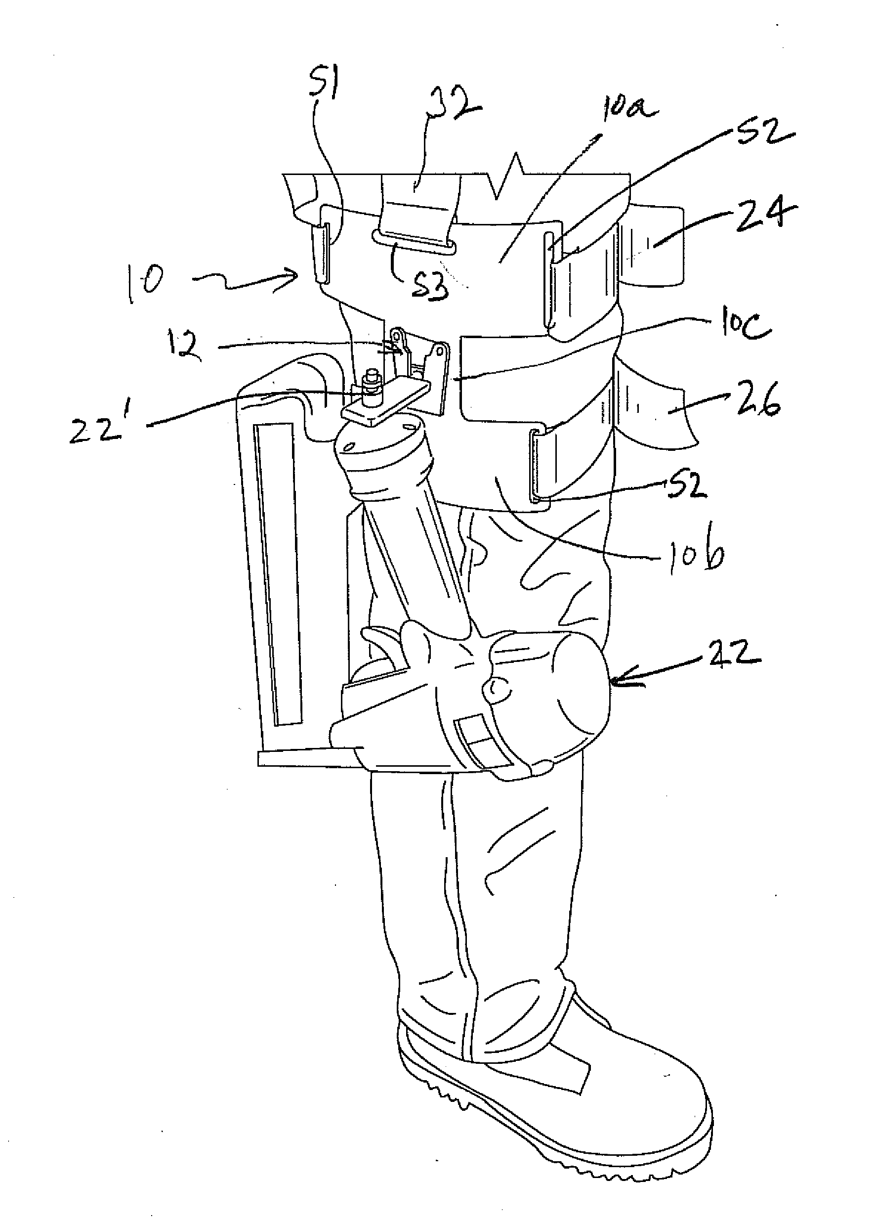 Tool holster for attachment to leg