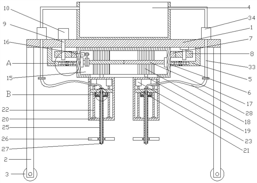 Sludge treatment device for sewage sedimentation tank