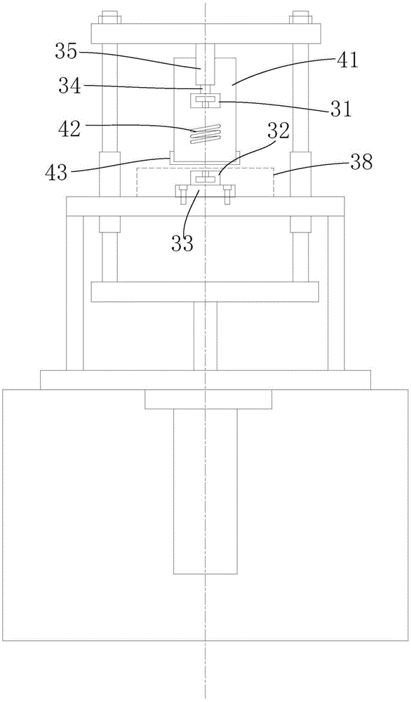 Fatigue testing device of material under thermal-mechanical coupling effect