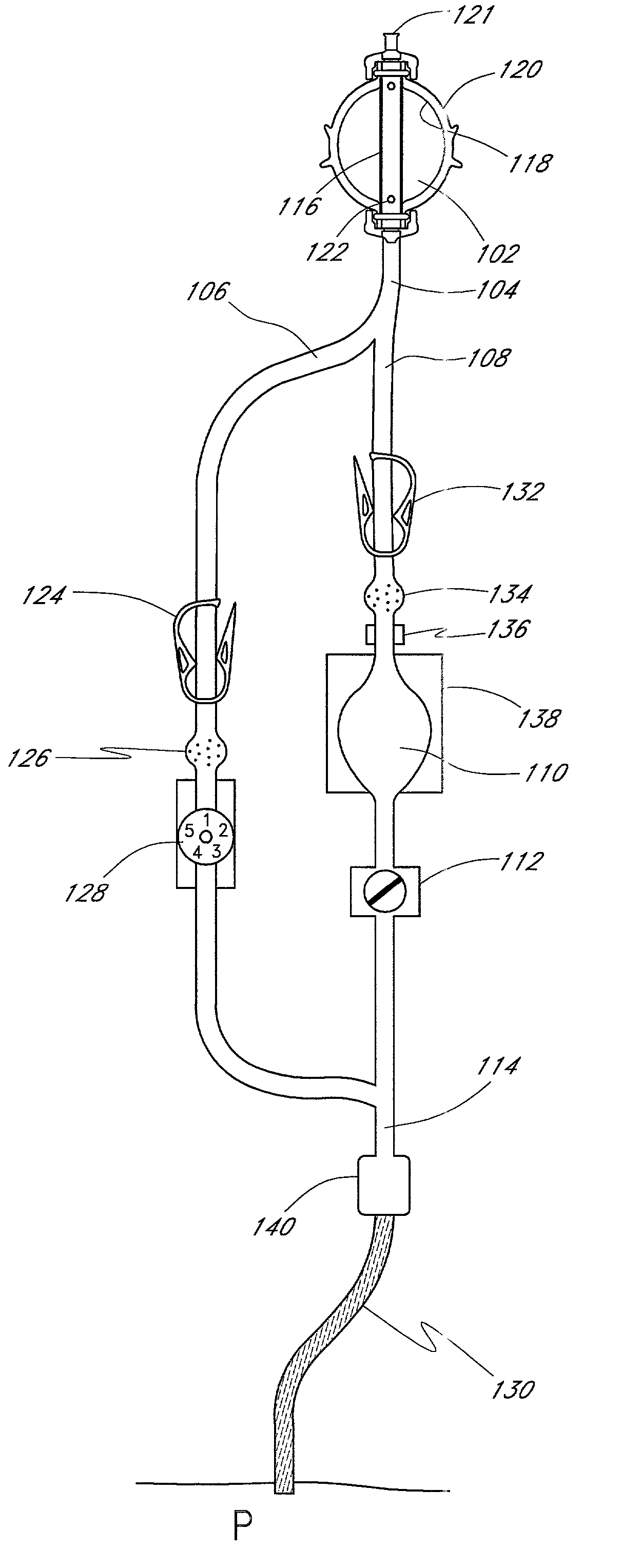 Large volume bolus device and method