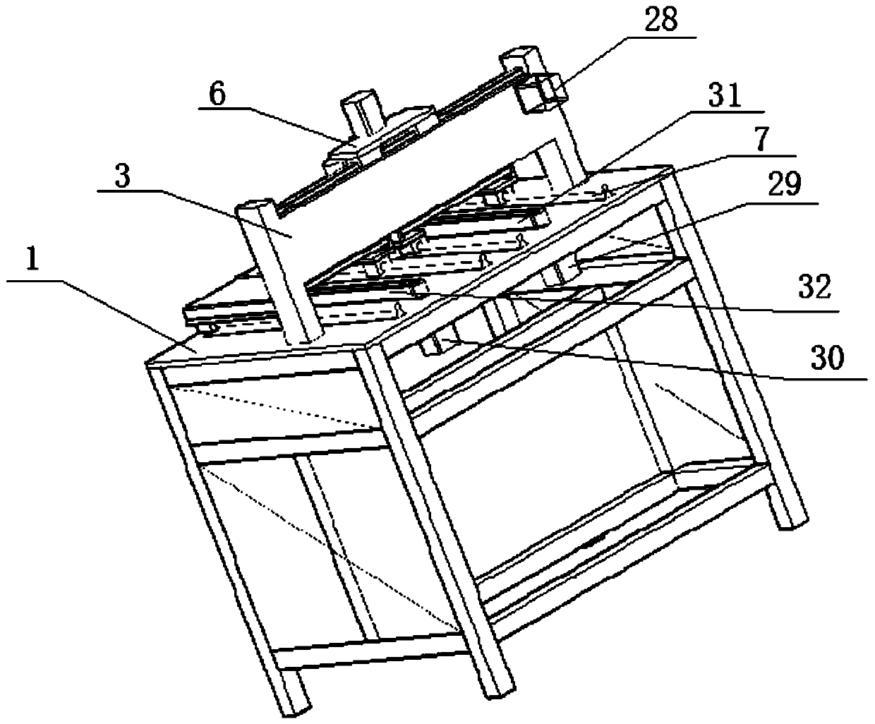 A fully automatic double-table wiping machine