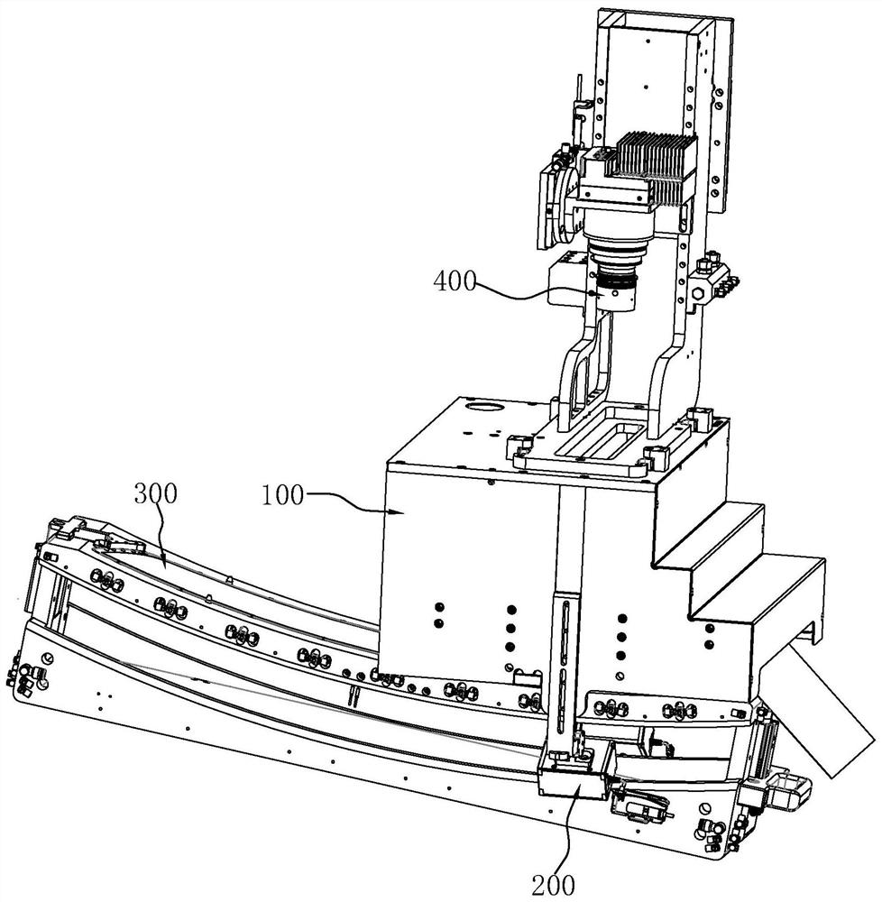 Lamplight device for curved glass detector