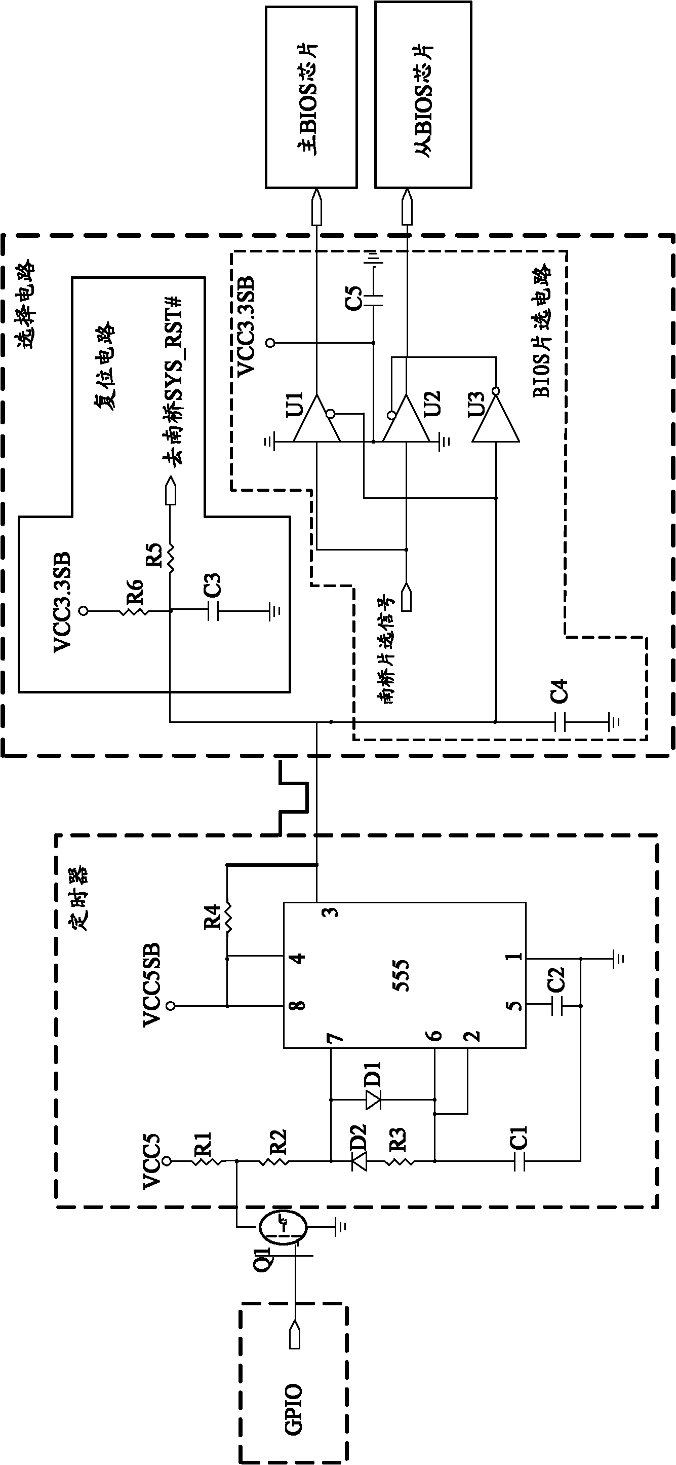 Method for starting up computer and basic input output system (BIOS) automatic restoring circuit