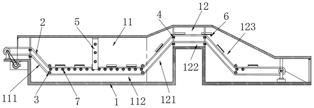 Pickling treatment tank for radiator processing