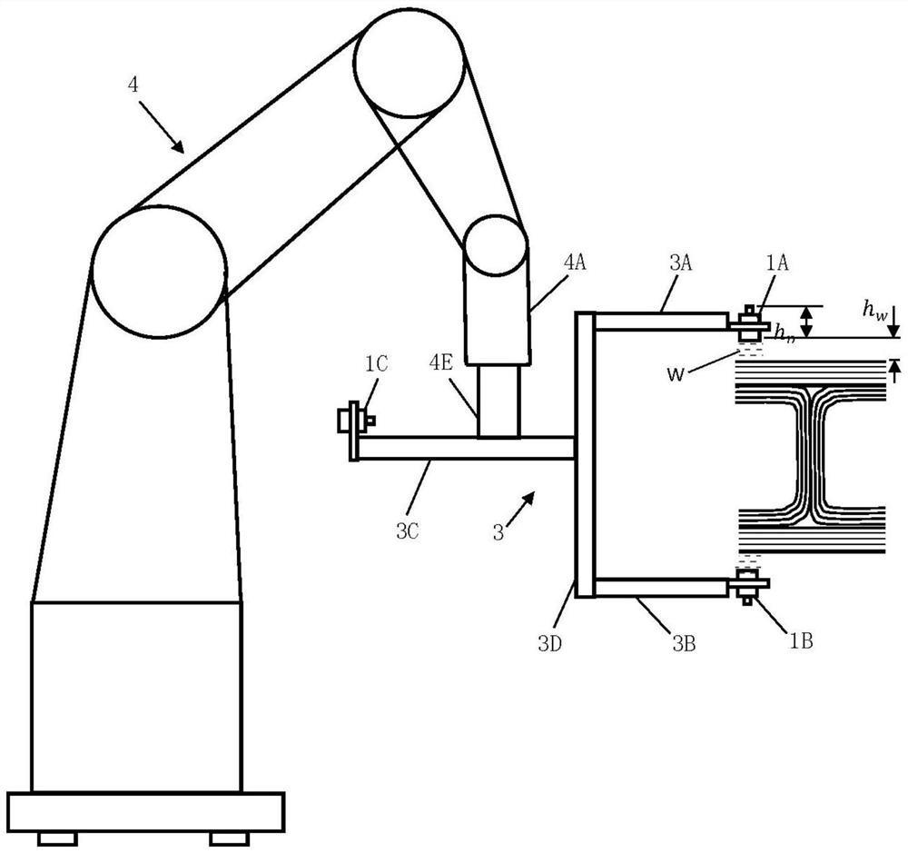 Ultrasonic detection system for composite material I beam