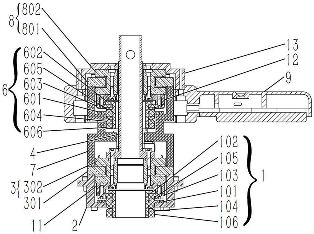 Mechanism for realizing independent rotation of double equipment