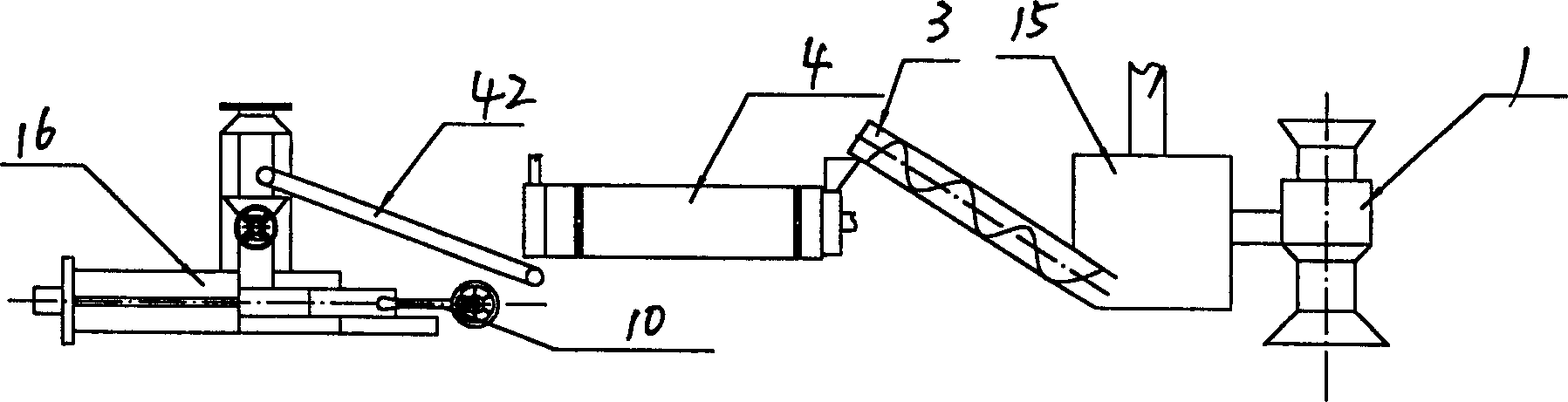 Feed and fuel crop stalk forming production complete set apparatus