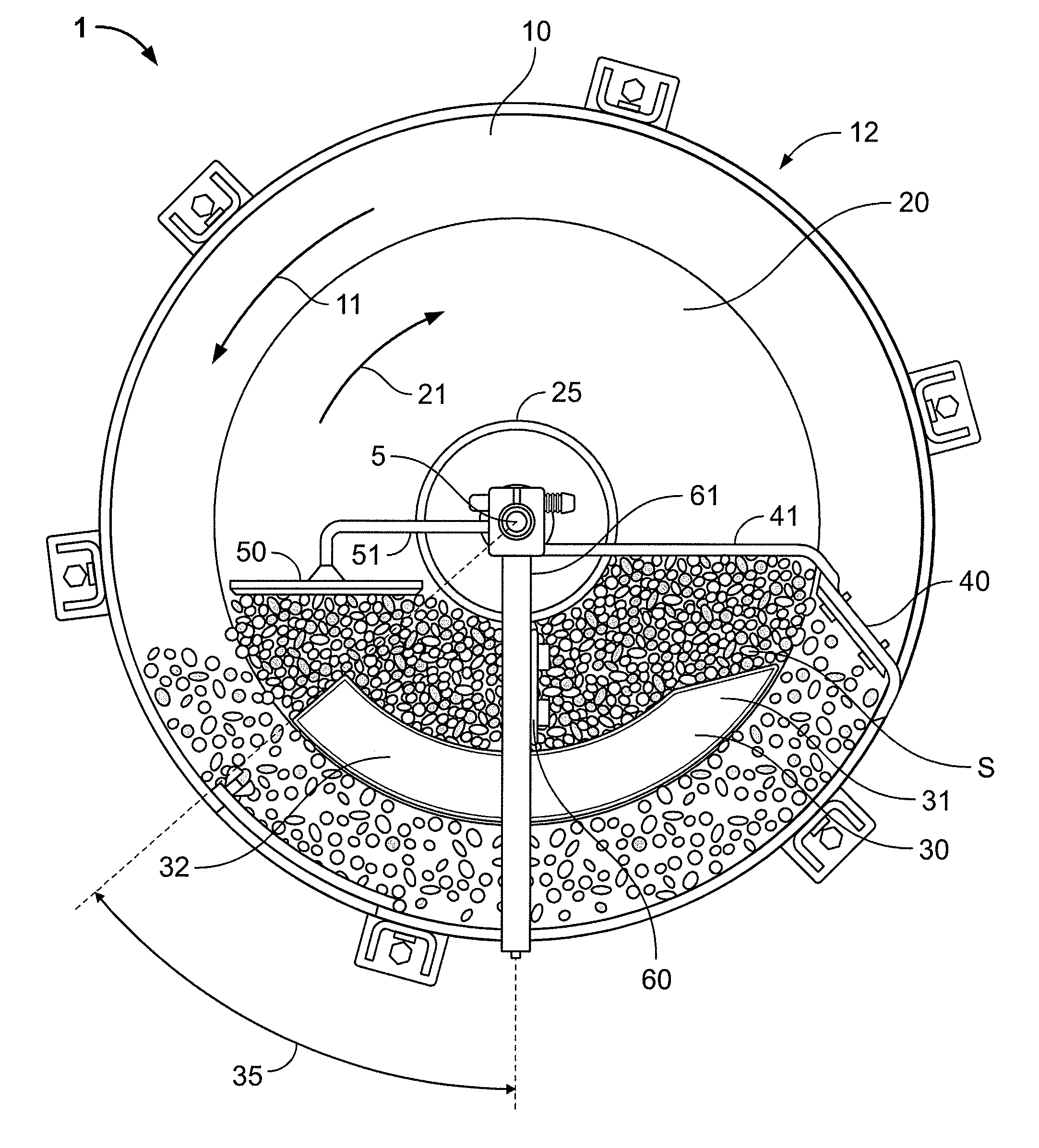 Apparatus and method for presenting a particulate sample to the scanning field of a sensor device