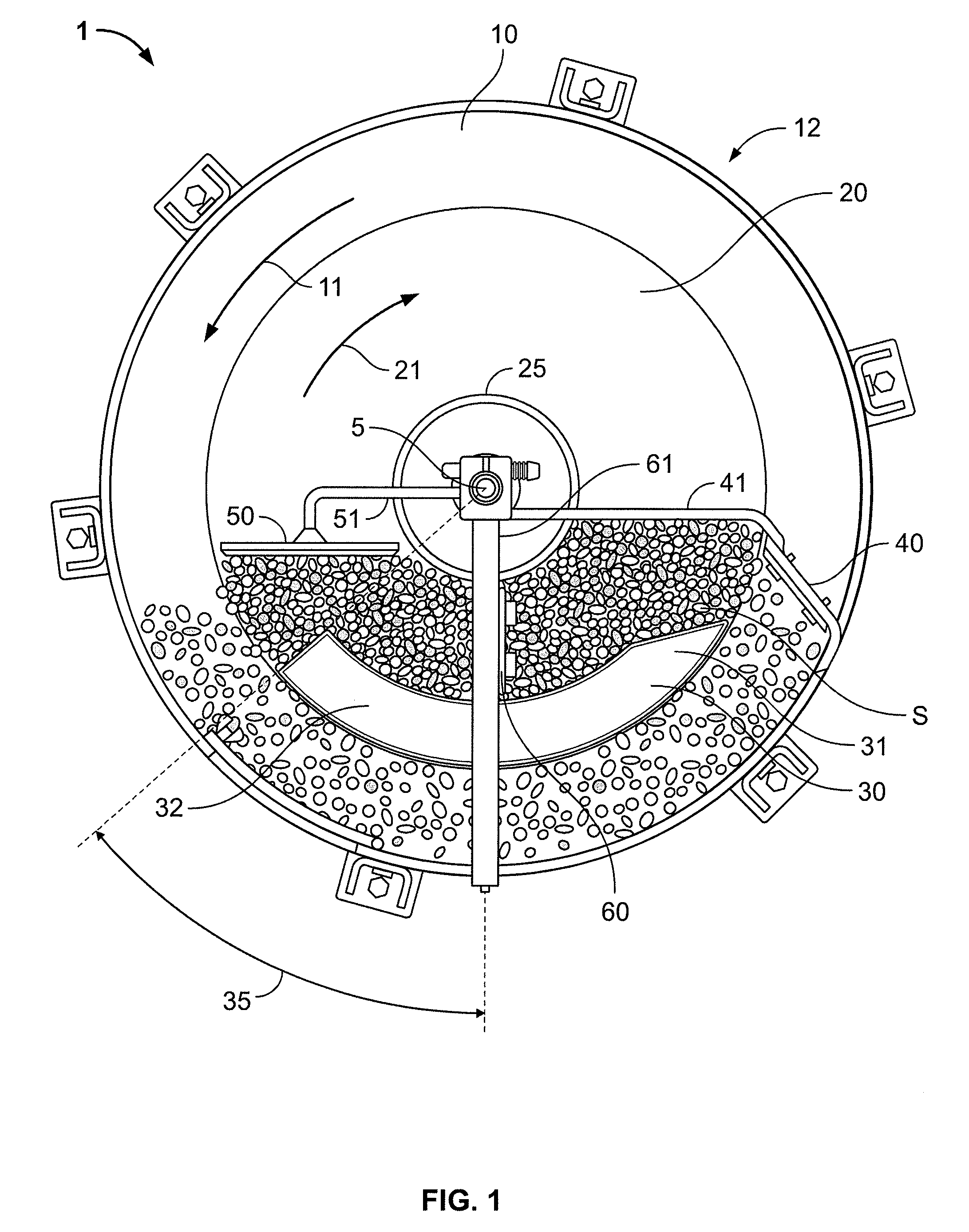Apparatus and method for presenting a particulate sample to the scanning field of a sensor device