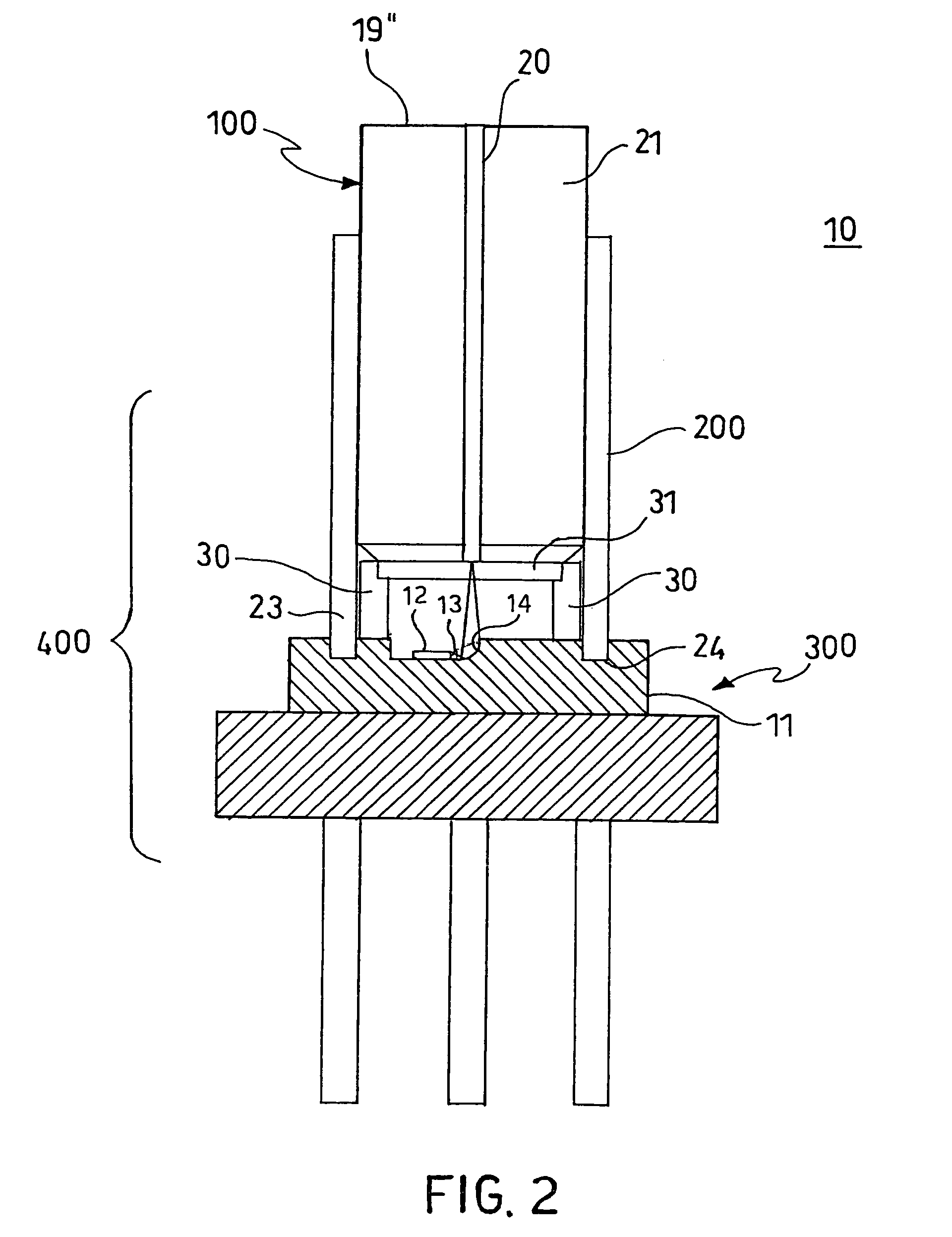 Optical module including an optoelectronic device