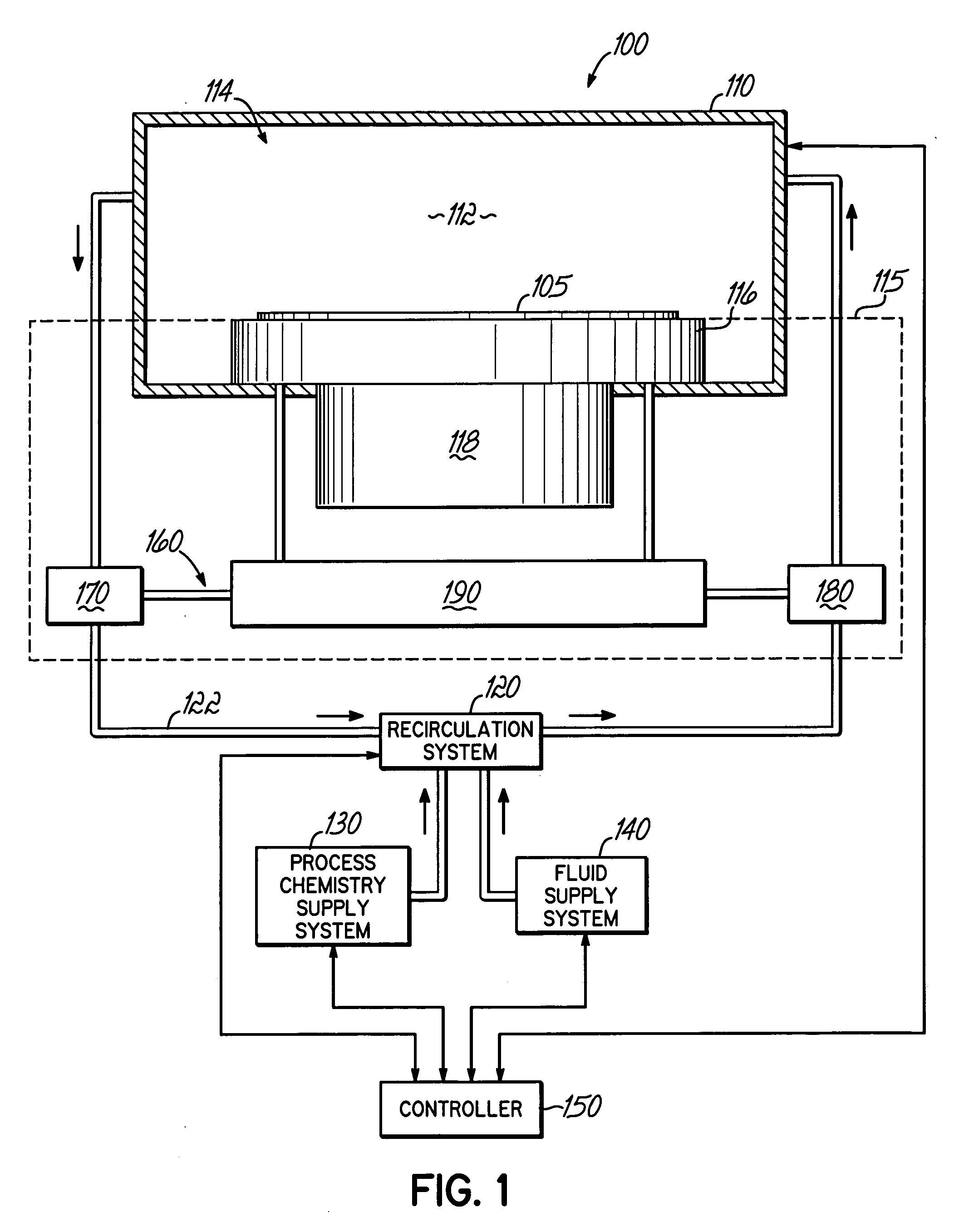 Method and apparatus for clamping a substrate in a high pressure processing system