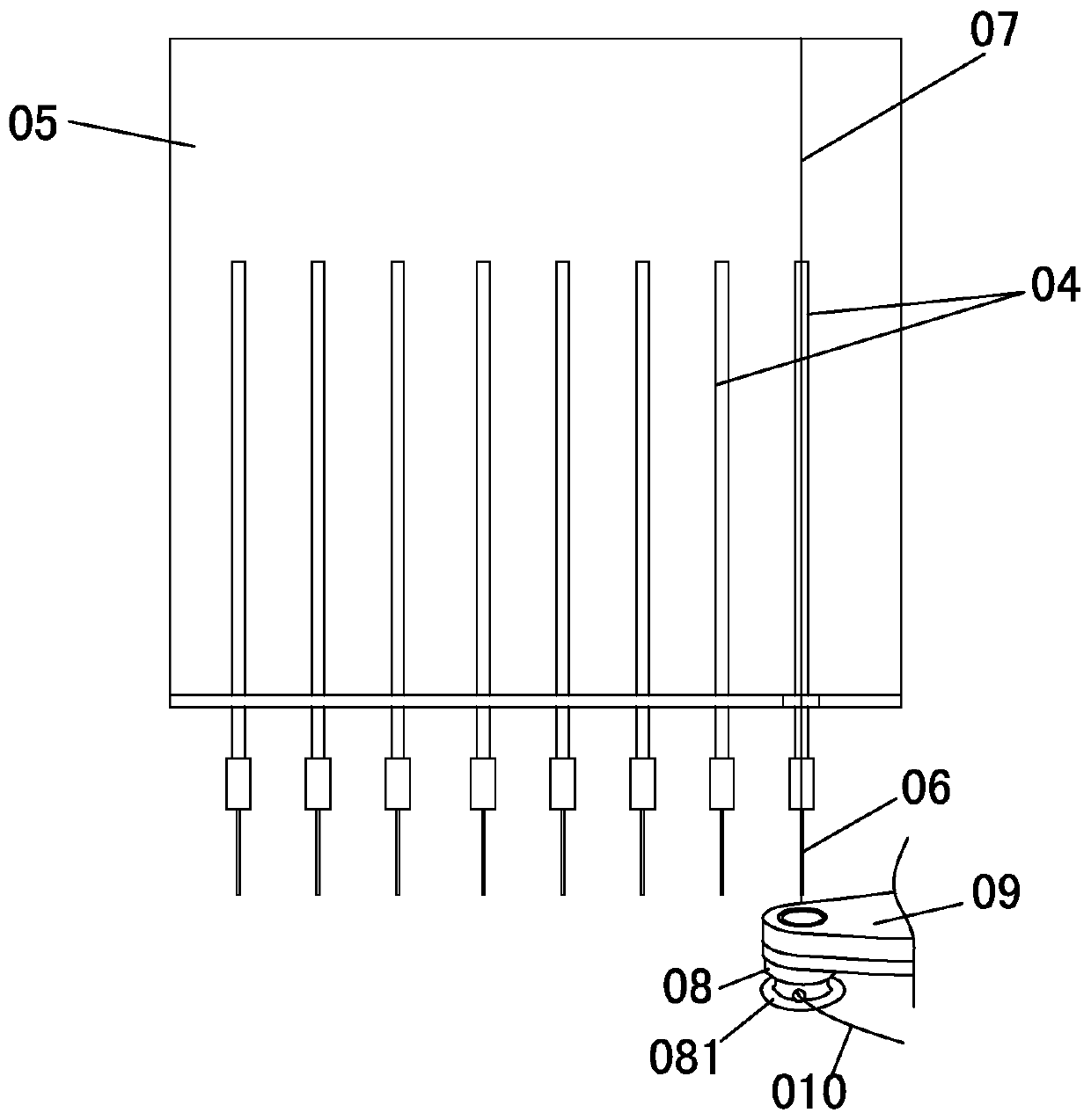 Needle bar presser foot device of computerized embroidery machine