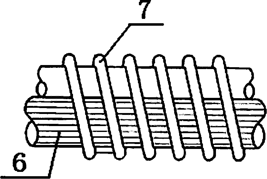 Right, right, right three-section type spiral winding method and structure of energy-saving filament