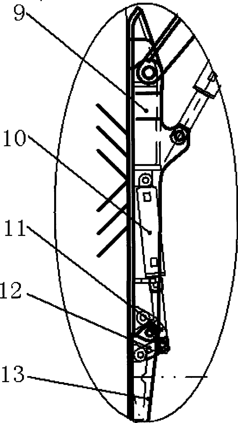 Composite slope guarding hydraulic support and use thereof