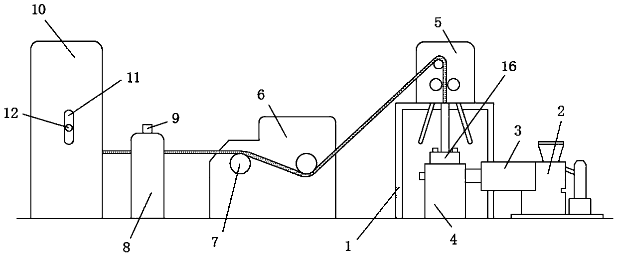 Glass paper blow molding device