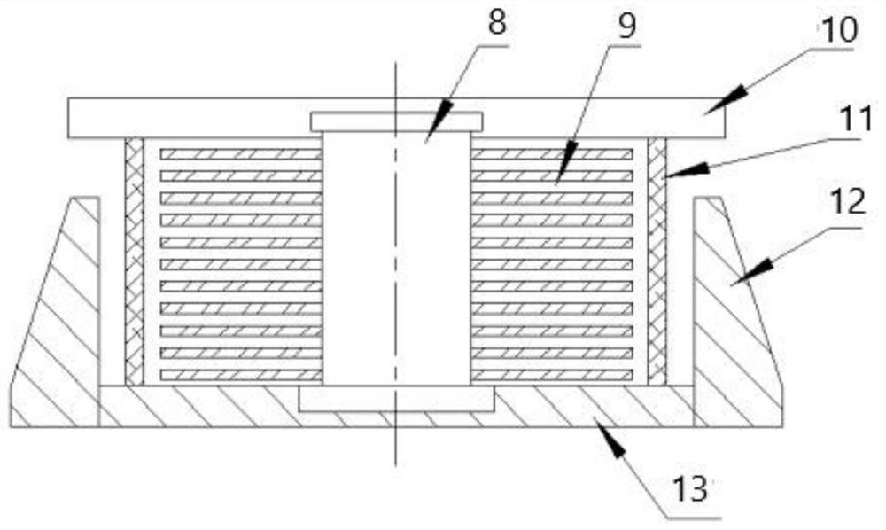 Large antenna with rubber shock insulation structure