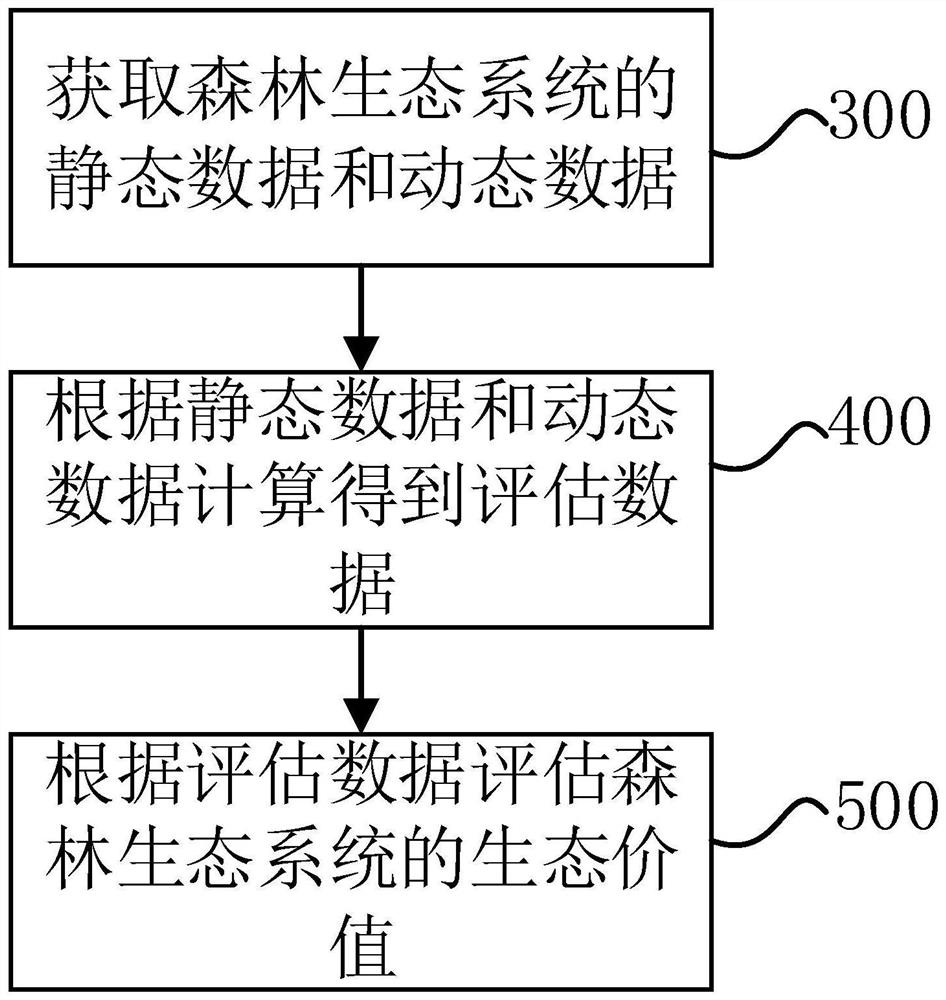 Ecological value evaluation system and evaluation method for forest ecosystem