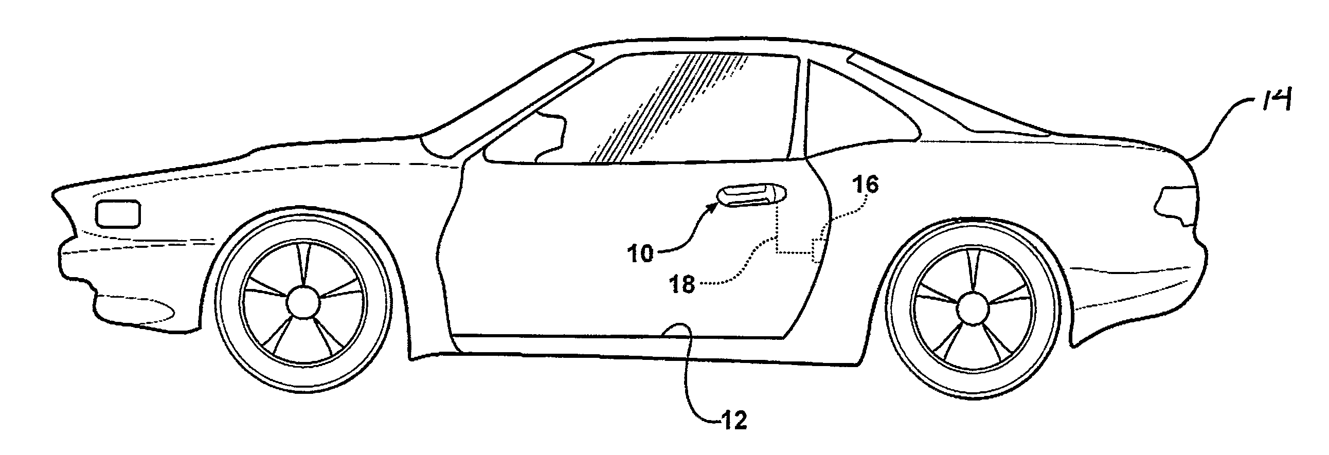 Rotary locking mechanism for outside vehicle door handle