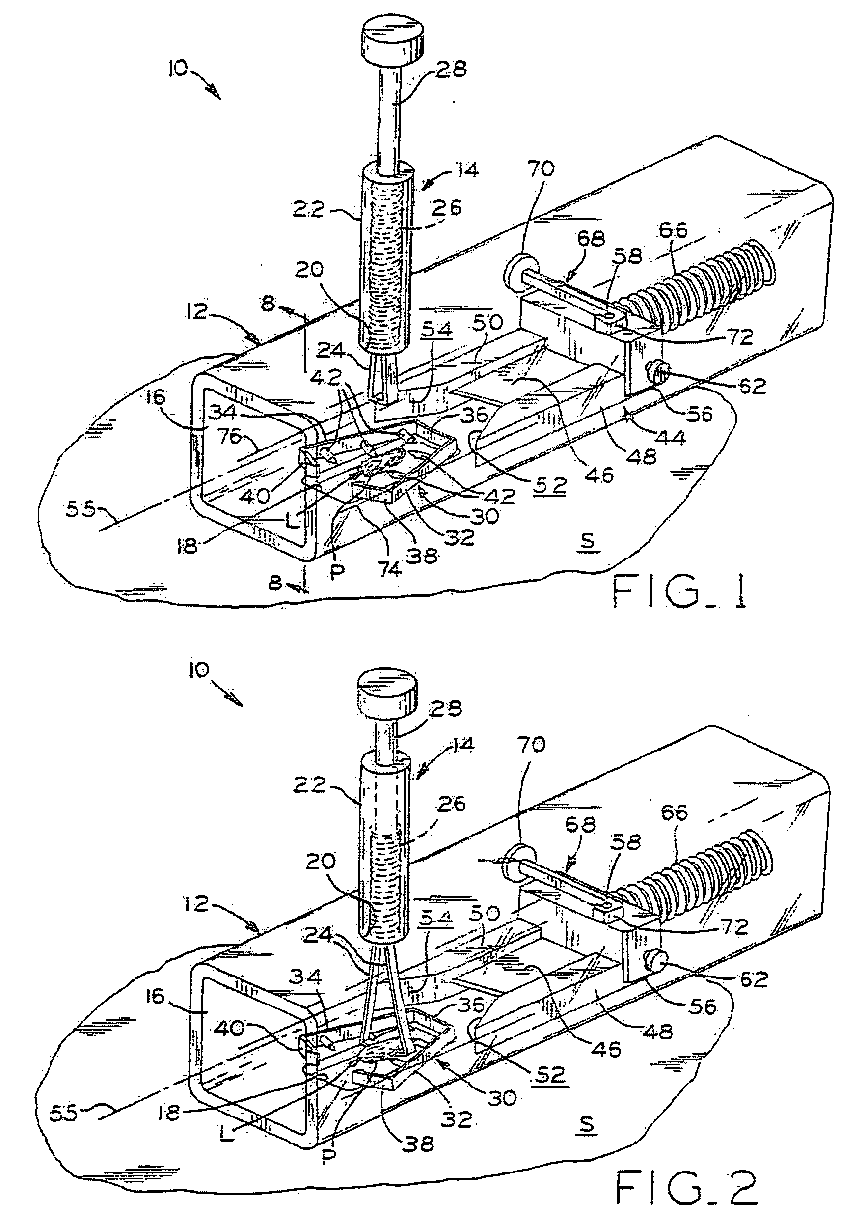 Skin lesion exciser and skin-closure device therefor