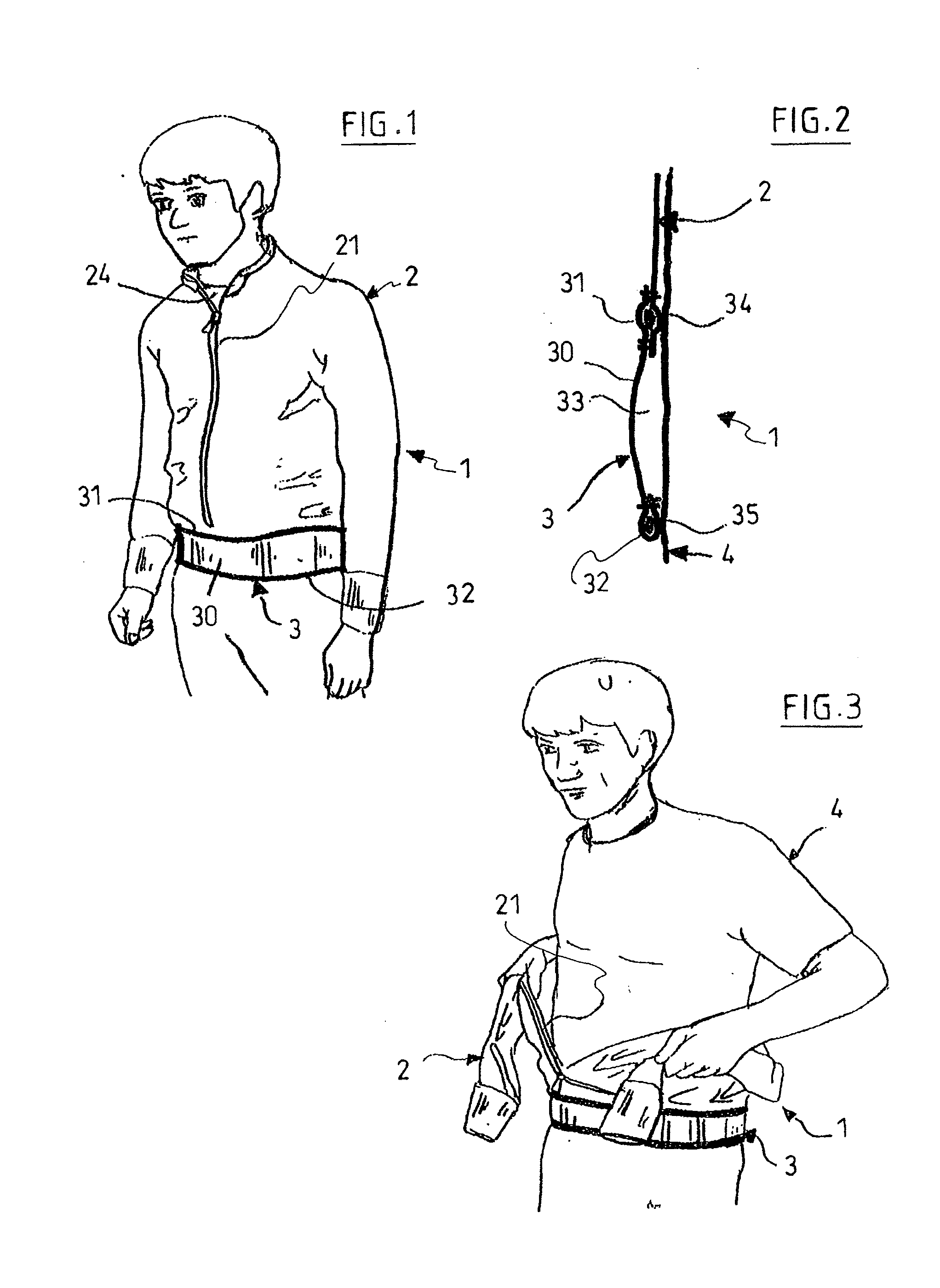 Article of clothing facilitating its own storage during use